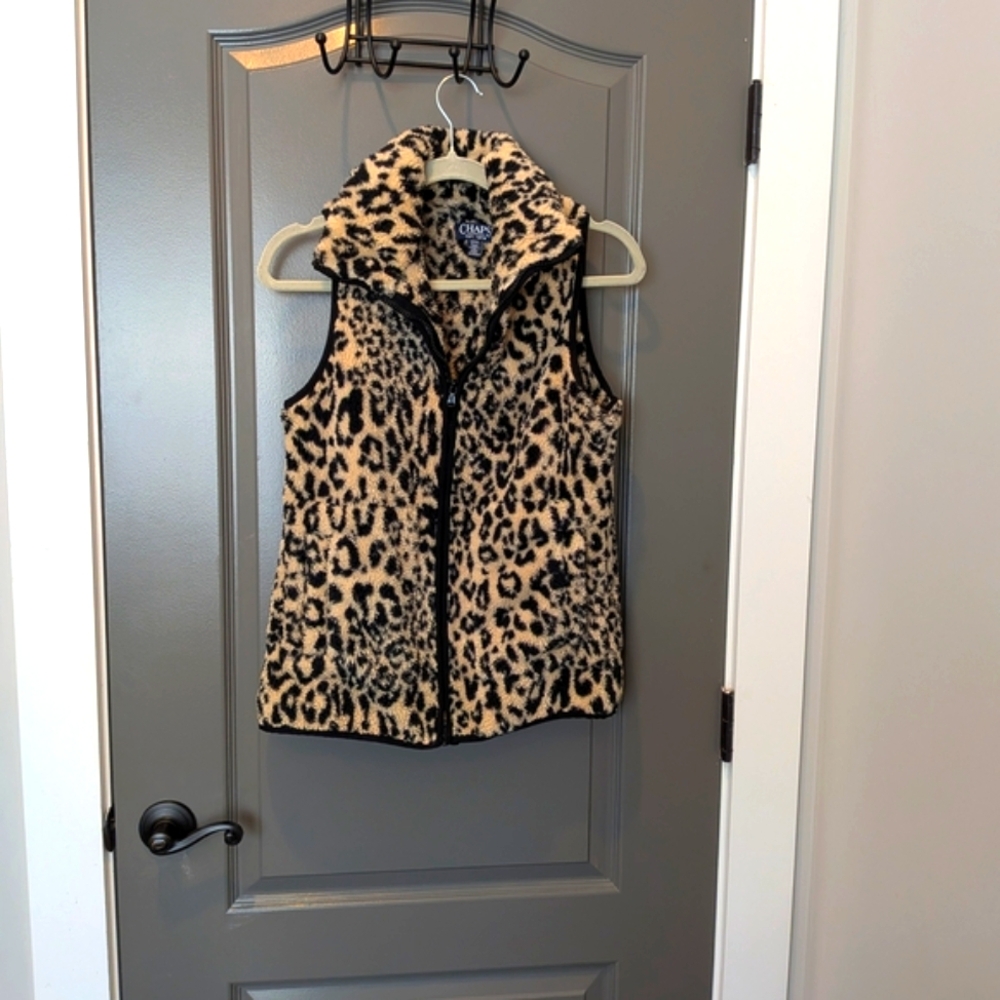 Chico's Animal Print Fleece Vest